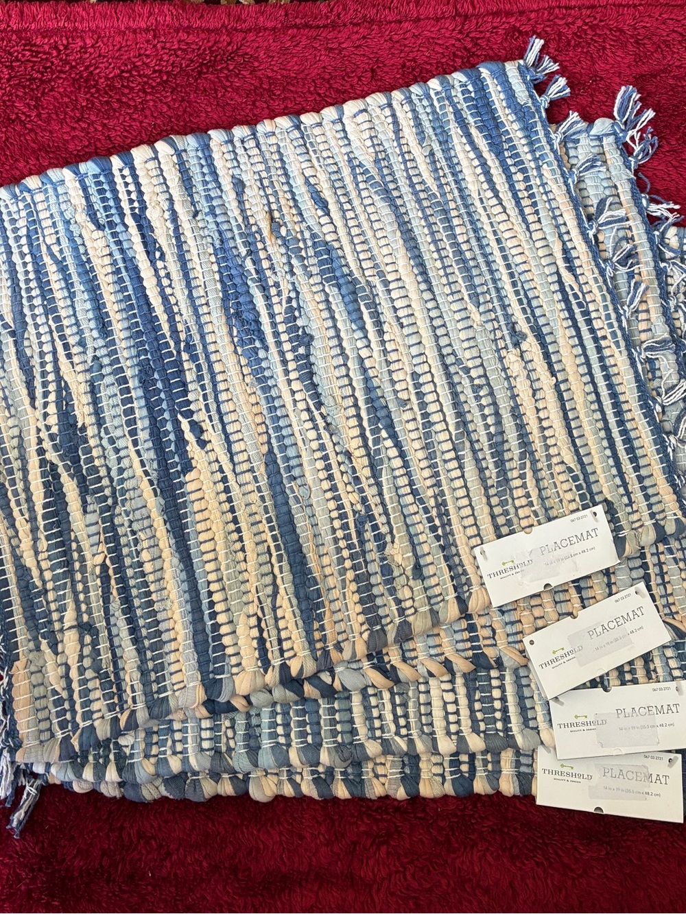 Threshold 100%cotton placemats